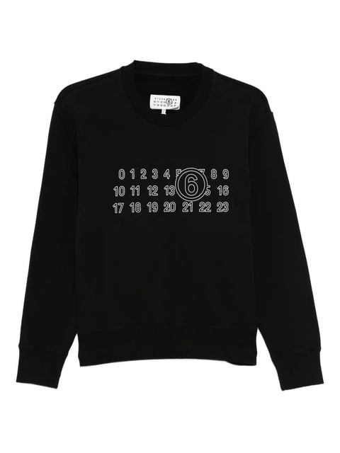 MM6 Maison Margiela logo-print sweatshirt - Black - zdjęcie produktu nr 1