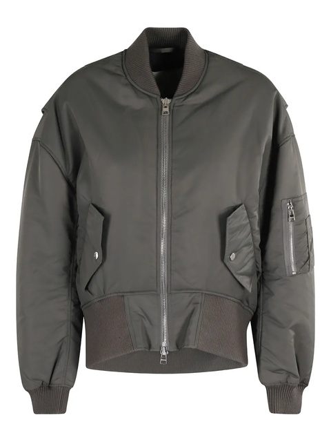 JW Anderson logo-patch bomber jacket - Grey - zdjęcie produktu nr 2