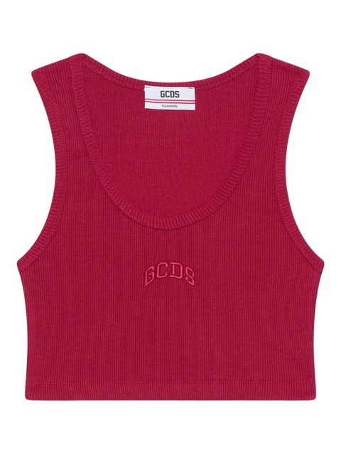 GCDS ribbed embroidered-logo tank top - zdjęcie produktu nr 1
