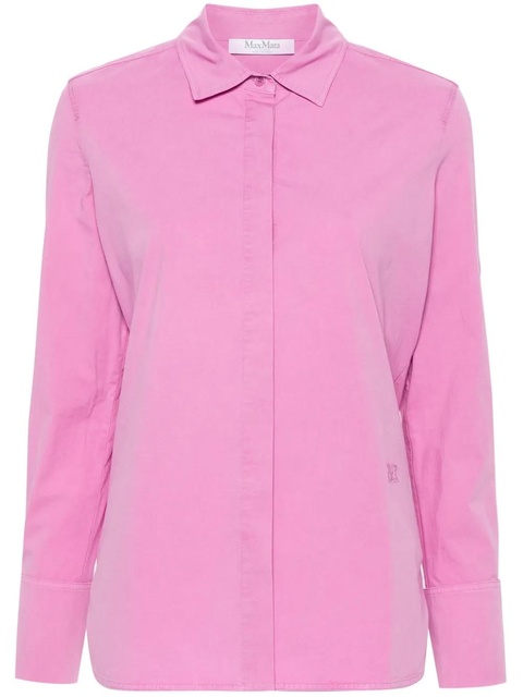 Max Mara logo-embroidered shirt - Pink - zdjęcie produktu nr 2