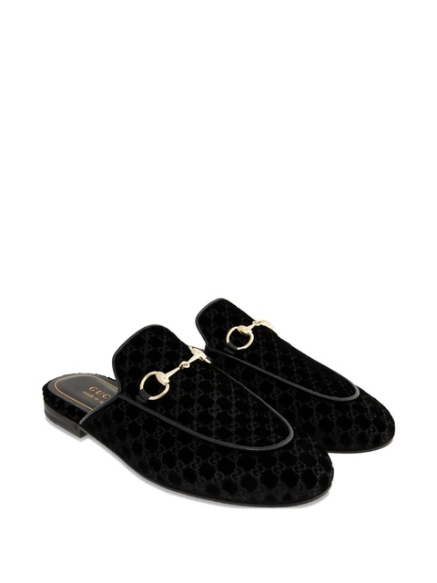 Gucci horsebit velvet mules - Black - zdjęcie produktu nr 2