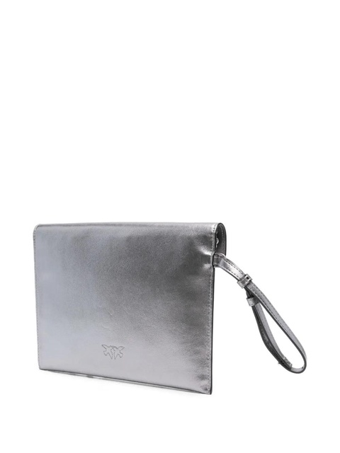 PINKO small leather flap clutch - Grey - zdjęcie produktu nr 2