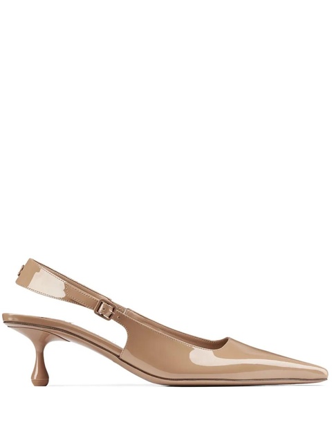 Jimmy Choo Amel 50mm leather pumps - Neutrals - zdjęcie produktu nr 1