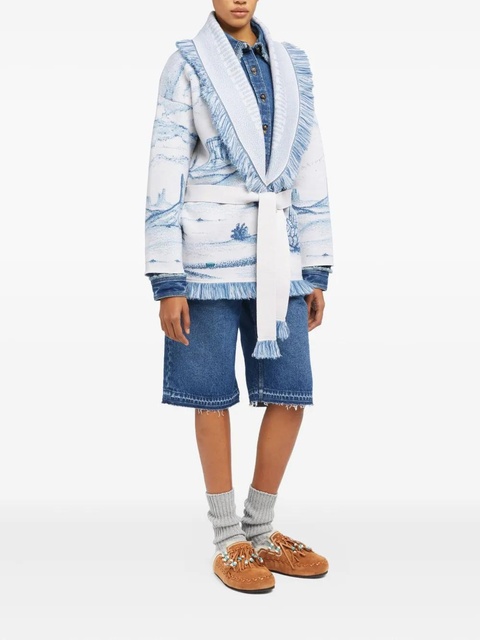 Alanui Silent Rider fringed cardigan - Blue - zdjęcie produktu nr 2