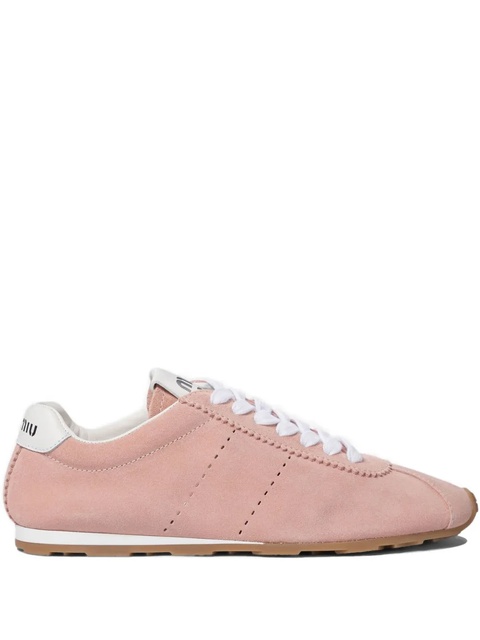 Miu Miu perforated suede sneakers - Pink - zdjęcie produktu nr 1
