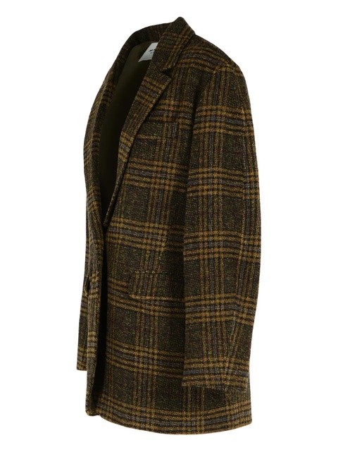 ISABEL MARANT peak-lapel checked jacket - Green - zdjęcie produktu nr 2