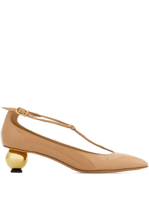 Ferragamo 40mm spherical-heel pumps - Neutrals - zdjęcie produktu nr 1