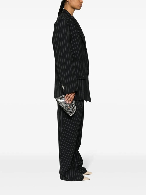 The Attico Midnight stud-embellished leather clutch bag - Black - zdjęcie produktu nr 2