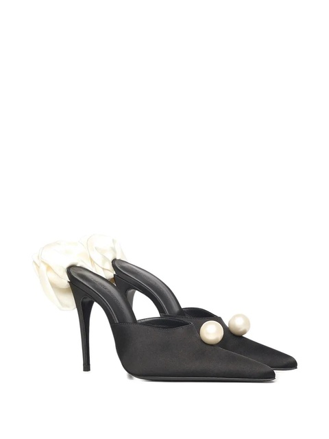 Magda Butrym 110mm pearl-detail pointed-toe mules - Black - zdjęcie produktu nr 2