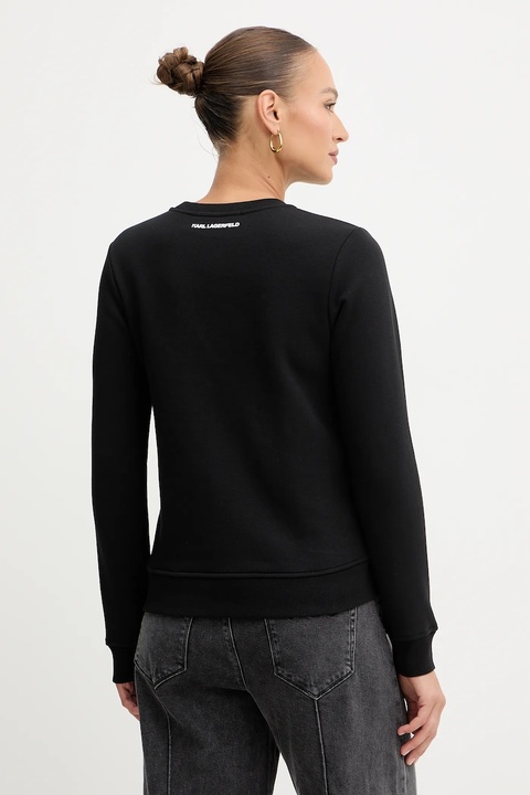 Karl Lagerfeld bluza IKON SIGNATURE damska kolor czarny z nadrukiem B1W20031 - zdjęcie produktu nr 2