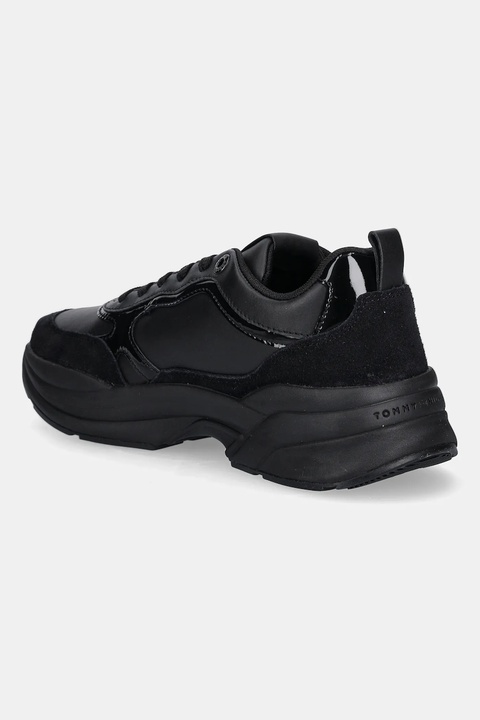 Tommy Hilfiger sneakersy skórzane TH CHUNKY RUNNER PATENT damskie kolor czarny FW0FW08840 - zdjęcie produktu nr 2