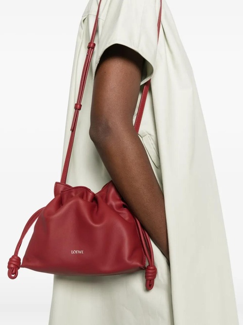 LOEWE mini Flamenco drawstring clutch bag - Red - zdjęcie produktu nr 2