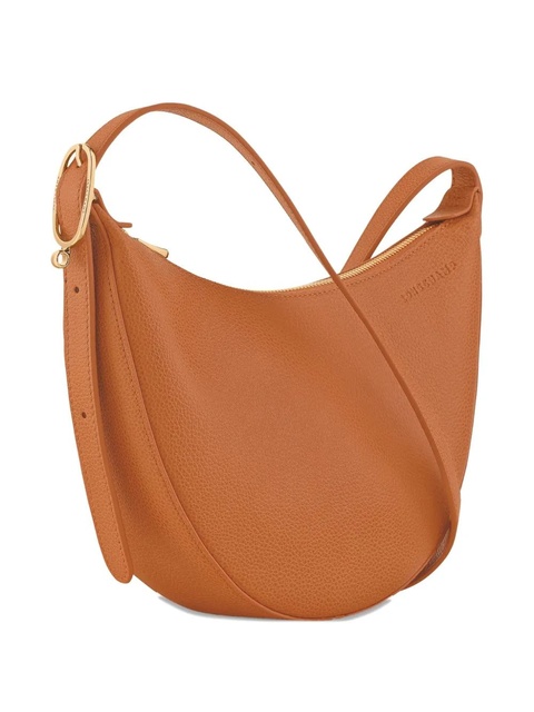 Longchamp small Le Foulonné grained-leather crossbody bag - Brown - zdjęcie produktu nr 2