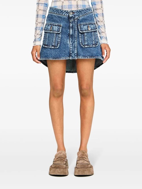 JW Anderson curved mini skirt - Blue - zdjęcie produktu nr 2