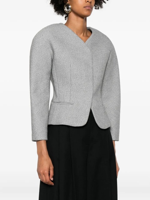 Jacquemus textured-fabric fitted jacket - Grey - zdjęcie produktu nr 2