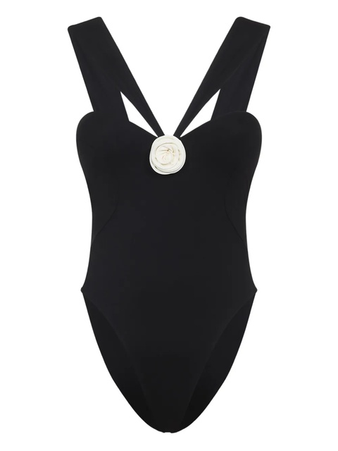 La Reveche Sahar rose-embellished swimsuit - Black - zdjęcie produktu nr 1
