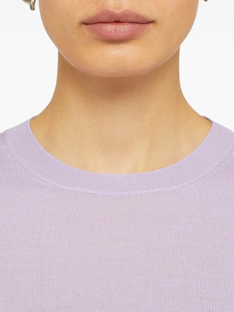 Jil Sander crew-neck fine-knit jumper - Purple - zdjęcie produktu nr 2