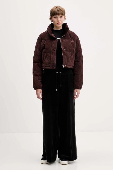 Tommy Jeans kurtka kolor brązowy zimowa oversize DW0DW21658 - zdjęcie produktu nr 2
