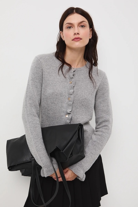 Medicine kardigan z wełną damskie kolor szary - zdjęcie produktu nr 2