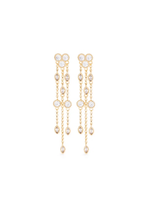 Maje rhinestone-embellished drop earrings - Gold - zdjęcie produktu nr 1