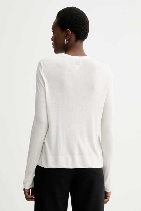 Calvin Klein sweter damski kolor beżowy lekki LV044C339G - zdjęcie produktu nr 2