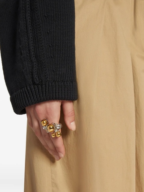 DRIES VAN NOTEN bead-embellishment ring - Silver - zdjęcie produktu nr 1