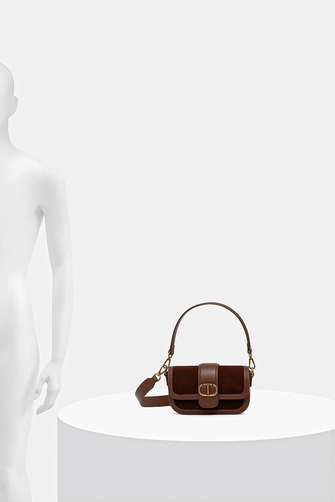 Twinset torebka skórzana kolor brązowy 252TD8371 - zdjęcie produktu nr 2
