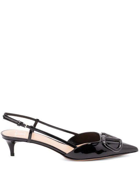 Valentino Garavani Vlogo Signature slingback pumps - Black - zdjęcie produktu nr 1