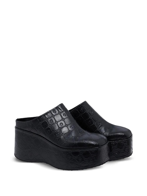 Marine Serre Moonagram-embossed mules - Black - zdjęcie produktu nr 2