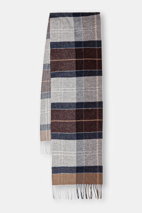 Barbour szalik wełniany kolor multicolor wzorzysty USC0322 - zdjęcie produktu nr 1