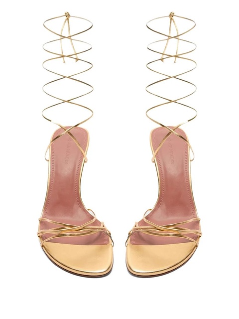 Amina Muaddi 95mm Lori sandals - Gold - zdjęcie produktu nr 2
