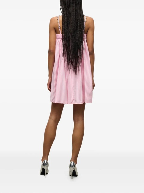 AREA crystal-embellished striped mini dress - Pink - zdjęcie produktu nr 2