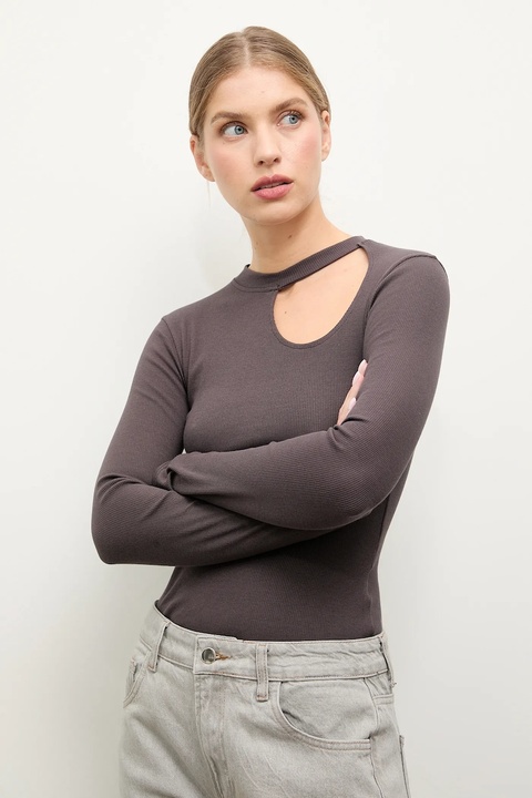 Answear.LAB longsleeve kolor brązowy - zdjęcie produktu nr 1