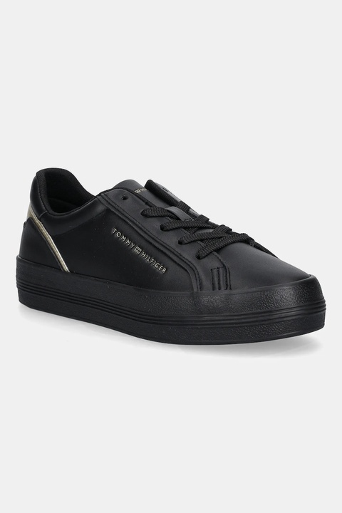 Tommy Hilfiger sneakersy skórzane VULC FOXING SNEAKER damskie kolor czarny FW0FW08683 - zdjęcie produktu nr 1
