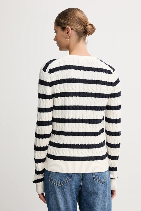 Tommy Hilfiger kardigan bawełniany damski kolor beżowy WW0WW46514 - zdjęcie produktu nr 2
