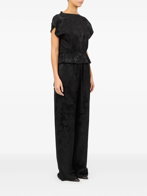 MM6 Maison Margiela floral-brocade blouse - Black - zdjęcie produktu nr 1