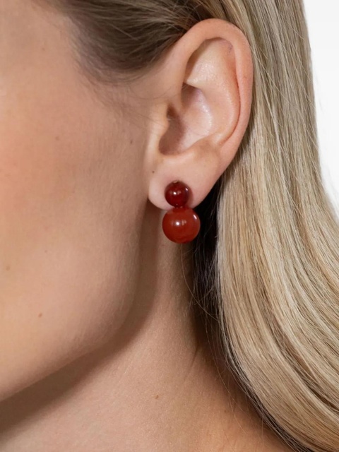 Jennifer Behr Cara beaded earrings - Red - zdjęcie produktu nr 2
