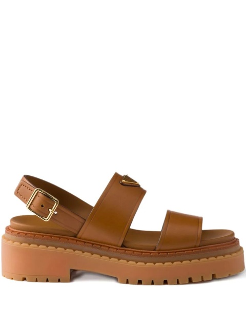 Prada 55mm buckle-strap platform sandals - Brown - zdjęcie produktu nr 1