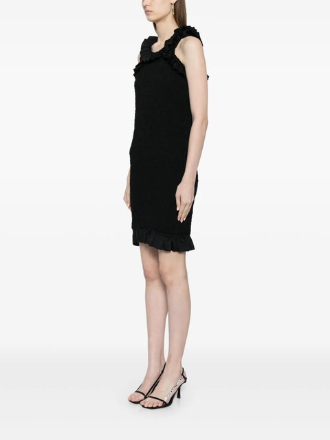 Alexander Wang ruffle-hem smocked mini dress - Black - zdjęcie produktu nr 1