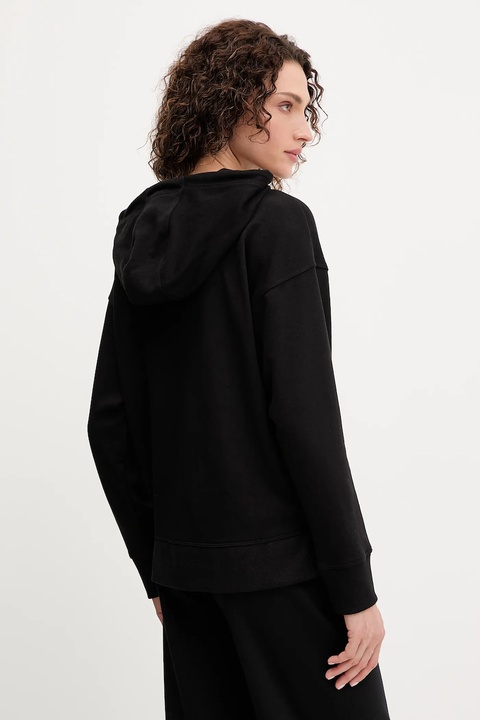 Dkny bluza damska kolor czarny z kapturem z aplikacją DP5J9666 - zdjęcie produktu nr 2