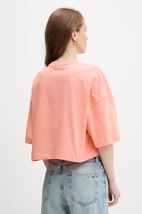 Calvin Klein Jeans t-shirt bawełniany damski kolor pomarańczowy LV047C202G - zdjęcie produktu nr 2