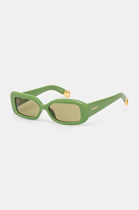 Jacquemus okulary przeciwsłoneczne ROND kolor zielony JAC11C3SUN - zdjęcie produktu nr 1
