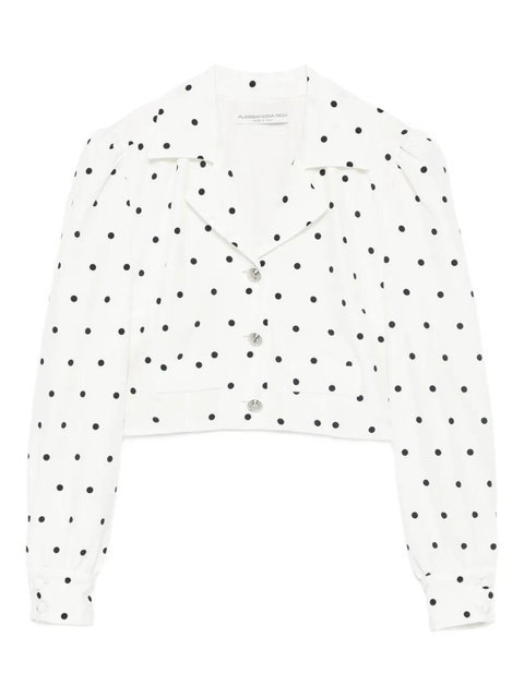 Alessandra Rich polka-dot buttoned jacket - White - zdjęcie produktu nr 1