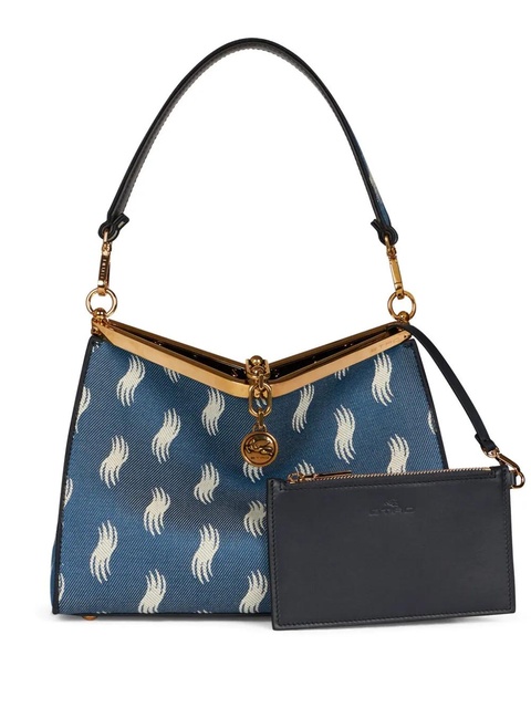 ETRO medium Vela denim shoulder bag - Blue - zdjęcie produktu nr 1