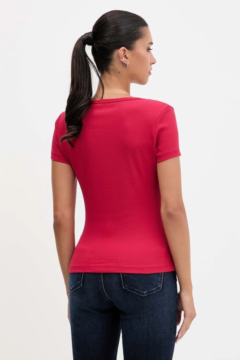 Tommy Jeans t-shirt damski kolor różowy DW0DW17385 - zdjęcie produktu nr 2