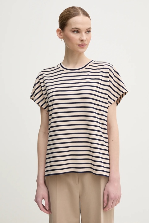 Marc Aurel t-shirt damski kolor beżowy 7677-7000-73858 - zdjęcie produktu nr 1