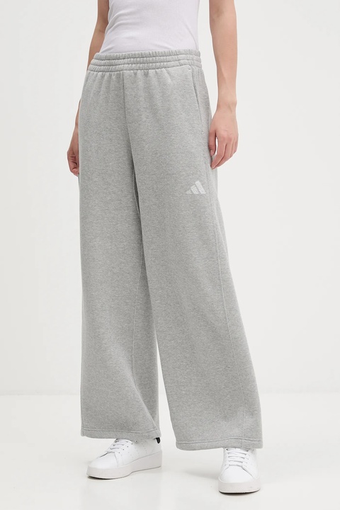 adidas spodnie dresowe All Szn Holiday damskie kolor szary gładkie JV5758 - zdjęcie produktu nr 1