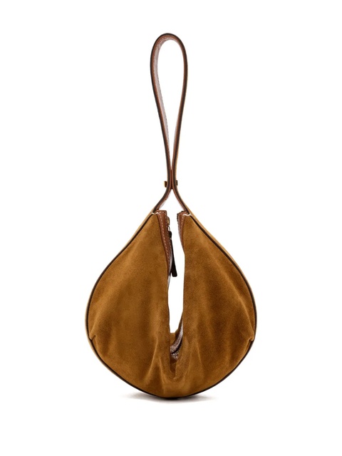 STAUD suede zip-top satchel - Brown - zdjęcie produktu nr 2