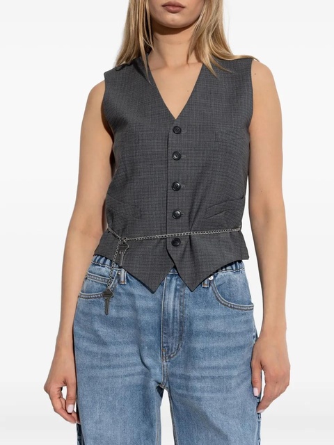 Alexander Wang chain-embellished waistcoat - Grey - zdjęcie produktu nr 1