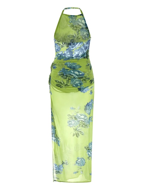 Magda Butrym floral-print side-slit midi dress - Green - zdjęcie produktu nr 2